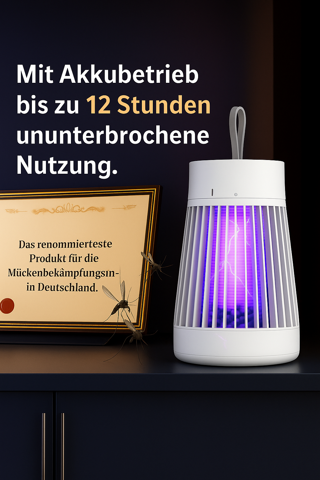 Stichfrei - Mückenvernichter Lampe mit UV Licht